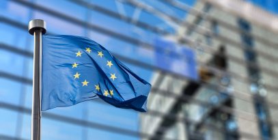 european,union,flag,in,front,of,the,berlaymont,building,(european