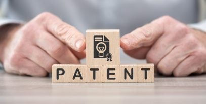 wooden,blocks,with,symbol,of,patent,concept